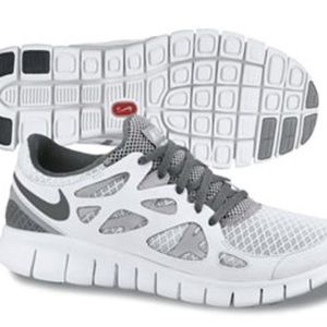Nike Free Run White Grey 9.5 Womens